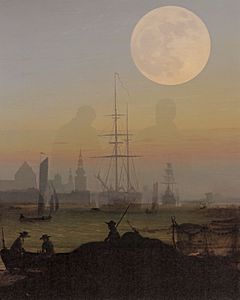 Zwei M&auml;nner unter dem Mond